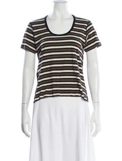 Pre-owned Sonia Rykiel Striped Scoop Neck T-shirt In Multicolor