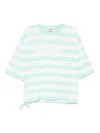 Sonia Rykiel Gestreiftes T-shirt In Grün