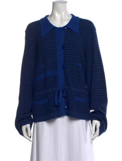 Pre-owned Sonia Rykiel Striped Sweater In Blue