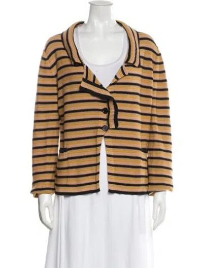 Pre-owned Sonia Rykiel Striped V-neck Sweater In Multi