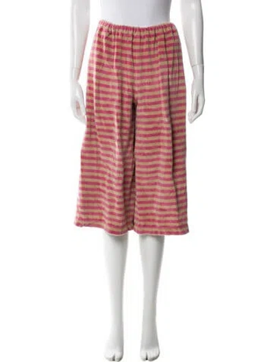 Pre-owned Sonia Rykiel Striped Wide Leg Pants In Neutral