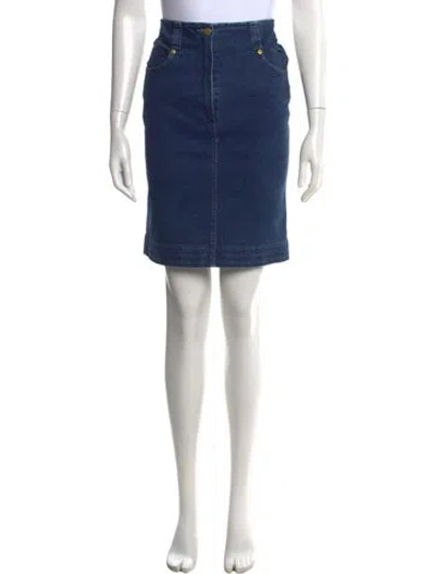 Pre-owned Sonia Rykiel Studded Accents Knee-length Skirt In Blue