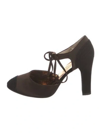 Pre-owned Sonia Rykiel Suede Colorblock Pattern Pumps In Brown
