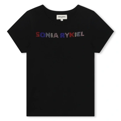 Sonia Rykiel Kids' T-shirt With Decoration In Black