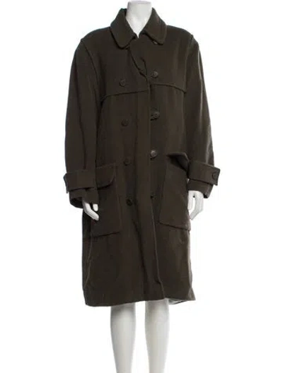 Pre-owned Sonia Rykiel Trench Coat In Green