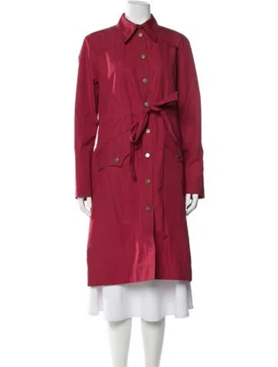 Pre-owned Sonia Rykiel Trench Coat In Red