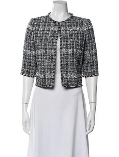 Pre-owned Sonia Rykiel Tweed Pattern Evening Jacket In Black