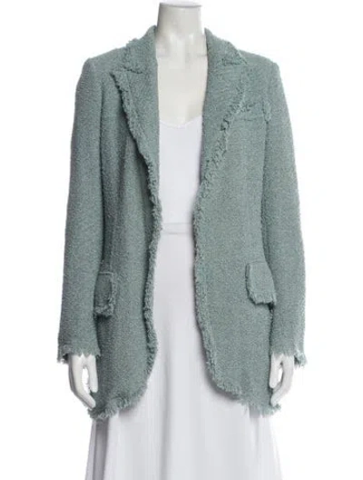 Pre-owned Sonia Rykiel Tweed Pattern Jacket In Green