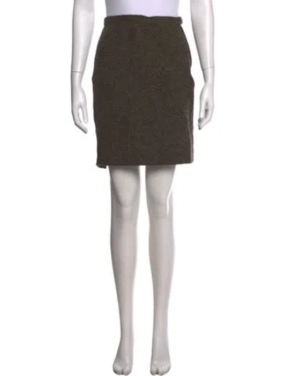 Pre-owned Sonia Rykiel Tweed Pattern Mini Skirt In Brown