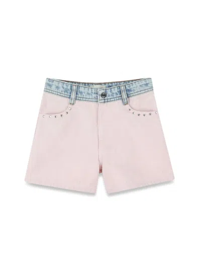 Sonia Rykiel Unisex Mini Jean Shorts For Kids In Pink