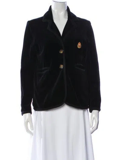 Pre-owned Sonia Rykiel Velour Blazer In Black