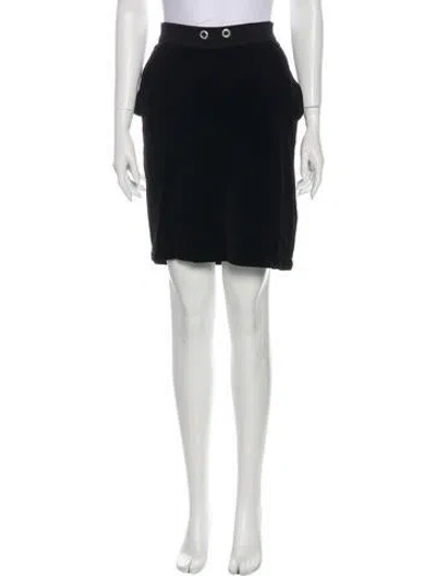 Pre-owned Sonia Rykiel Velour Knee-length Skirt In Black