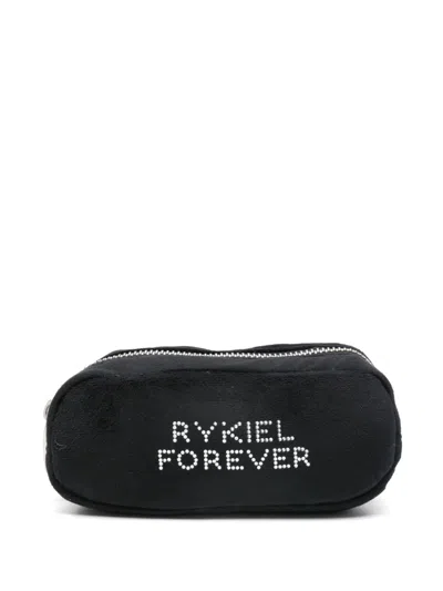 Sonia Rykiel Velvet Case In Black