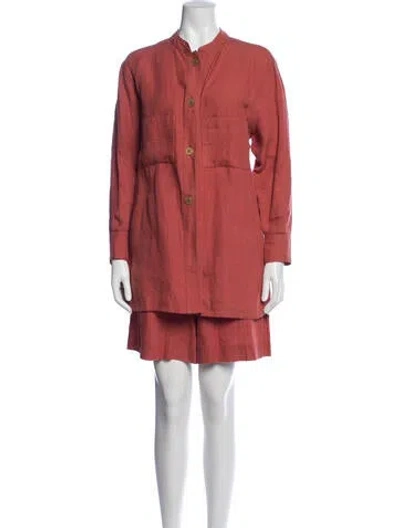 Pre-owned Sonia Rykiel Vintage 1980's Short Set In Red