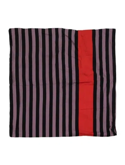 Pre-owned Sonia Rykiel Vintage Art Deco Stripe Pillow Sham In Black