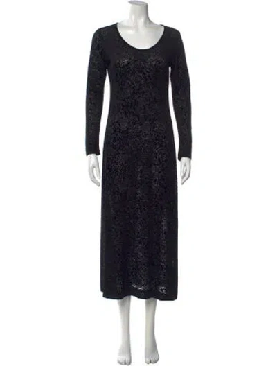 Pre-owned Sonia Rykiel Vintage Long Dress In Black