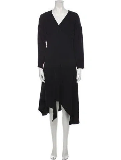 Pre-owned Sonia Rykiel Vintage Midi Length Dress In Black
