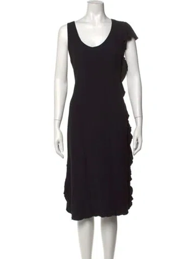 Pre-owned Sonia Rykiel Vintage Midi Length Dress In Black