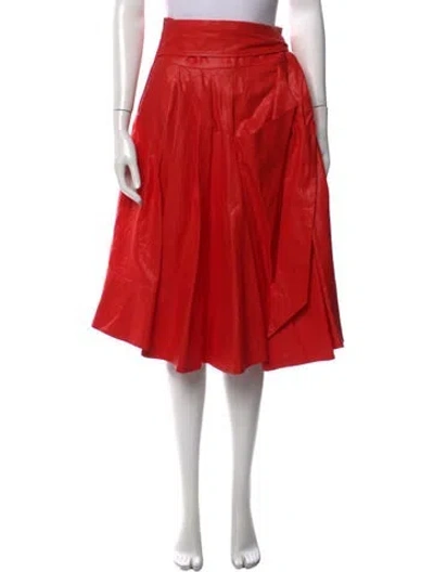 Pre-owned Sonia Rykiel Vintage Midi Length Skirt In Red