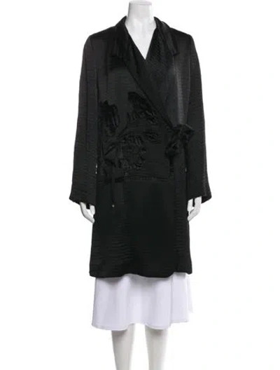 Pre-owned Sonia Rykiel Vintage Peacoat In Black