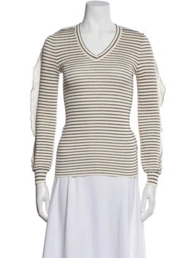 Pre-owned Sonia Rykiel Vintage Striped Sweater In Neutral