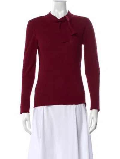 Pre-owned Sonia Rykiel Vintage Tie Neck Sweater In Red