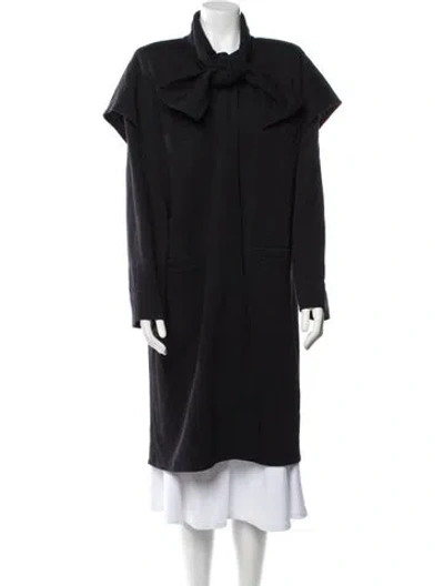 Pre-owned Sonia Rykiel Vintage Wool Coat In Black