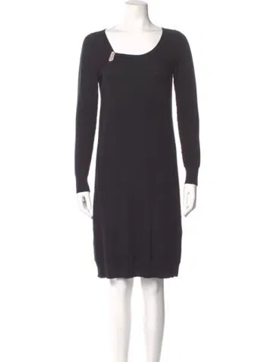 Pre-owned Sonia Rykiel Virgin Wool Knee-length Dress In Gray