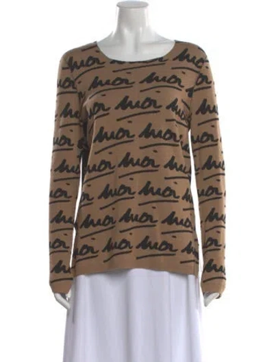 Pre-owned Sonia Rykiel Virgin Wool Printed Sweater In Brown