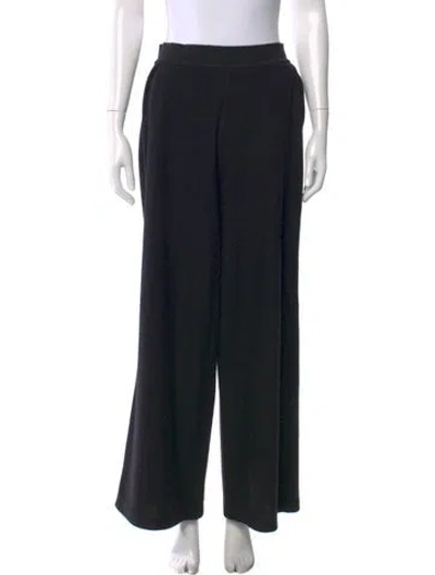 Pre-owned Sonia Rykiel Virgin Wool Wide Leg Pants In Black
