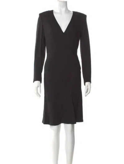 Pre-owned Sonia Rykiel V-neck Knee-length Dress In Gray