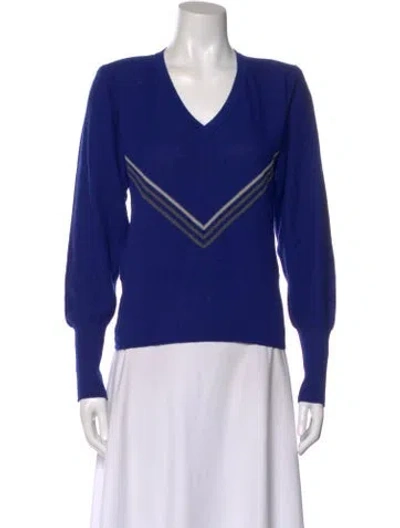 Pre-owned Sonia Rykiel V-neck Sweater In Blue