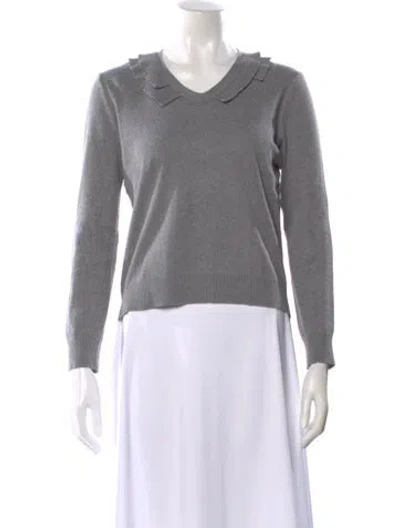 Pre-owned Sonia Rykiel V-neck Sweater In Gray