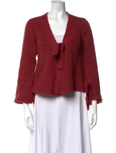 Pre-owned Sonia Rykiel V-neck Sweater In Red