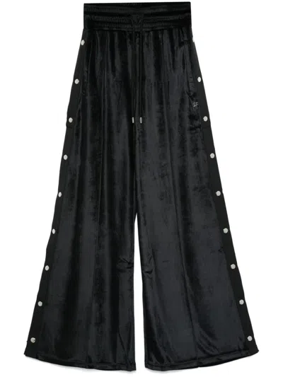 Sonia Rykiel Wide-leg Velvet Trousers In Schwarz