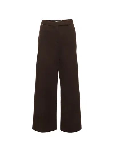 Pre-owned Sonia Rykiel Wide-leg Trousers In Brown