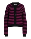 Sonia Rykiel Woman Cardigan Purple Size L Wool In Purple
