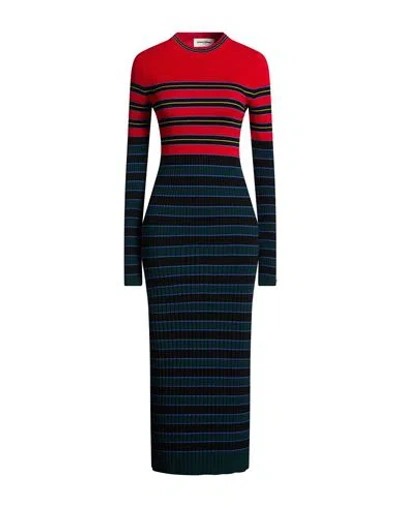 Sonia Rykiel Woman Midi Dress Dark Green Size L Wool, Polyamide In Blue