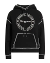 Sonia Rykiel Woman Sweatshirt Black Size L Organic Cotton, Polyamide, Elastane In Black