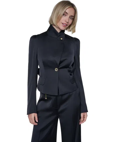 Sonia Rykiel Women's Bow Statement Satin Blazer In Blue