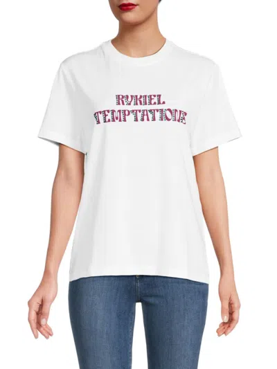 Sonia Rykiel Women's Embellished T-shirt In White