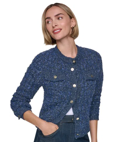 Sonia Rykiel Women's Five-button-front Sweater Denim Jacket In Denim Multi