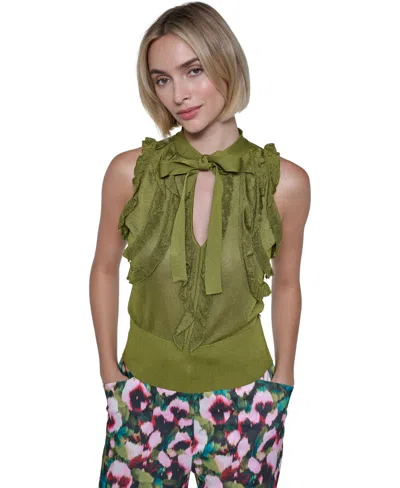 Sonia Rykiel Women's Halter Sleeveless Blouse In Green