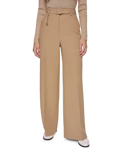 Sonia Rykiel Women's High-waisted Wide-leg Belted Pants In Animal Print