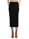 Sonia Rykiel Women's Merino Wool Blend Sheath Midi Skirt In Black