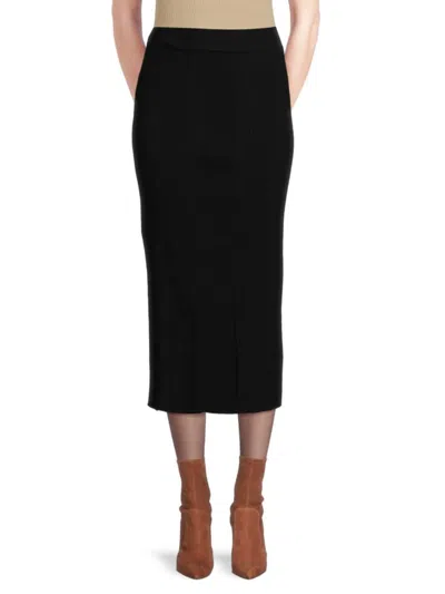 Sonia Rykiel Women's Merino Wool Blend Sheath Midi Skirt In Black