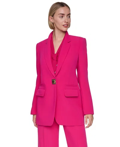 Sonia Rykiel Women's One-button-front Long Blazer In Shocking