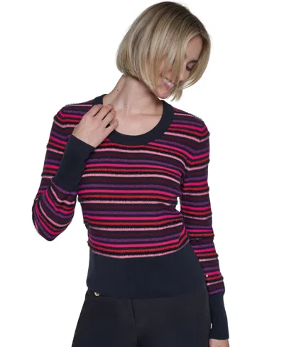 Sonia Rykiel Women's St Grmn Cmbo Stripe Poorboy Striped Crewneck Sweater In Shocking Multi