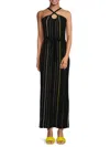 SONIA RYKIEL WOMEN'S STRIPED CUTOUT MAXI DRESS