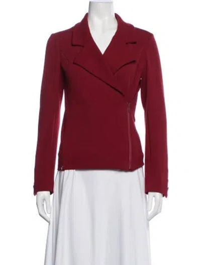 Pre-owned Sonia Rykiel Wool Biker Jacket In Red
